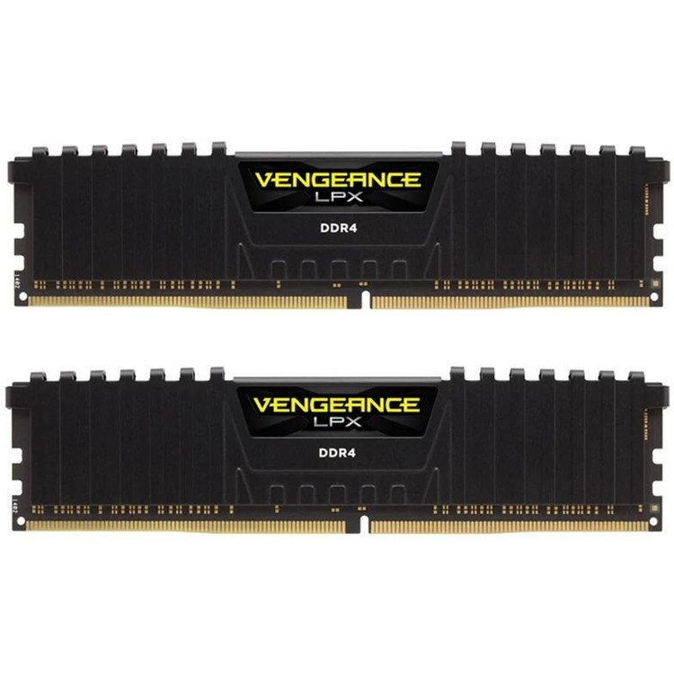 رم کامپیوتر کورسیر دو کاناله Vengeance LPX فرکانس 3200 مگاهرتز DDR4 تایمینگ CL16 حافظه 32 گیگابایت تک ماژول
